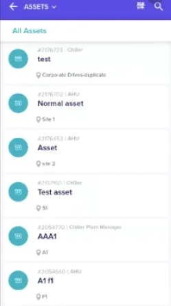 Mobile app asset management Facilio