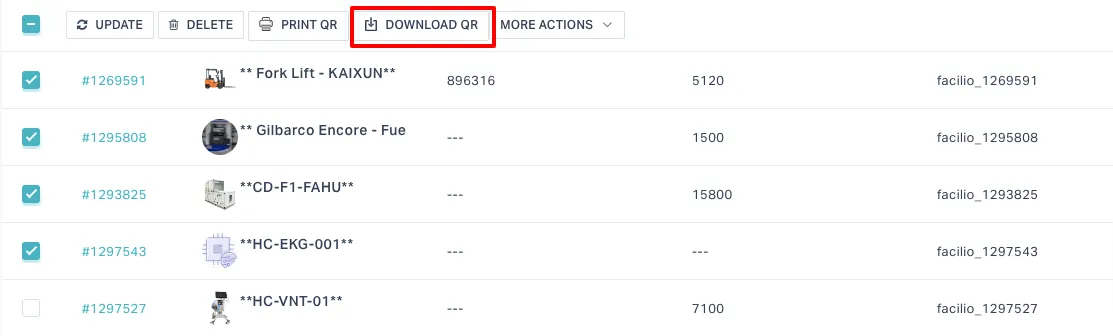 QR Asset Tracking Facilio