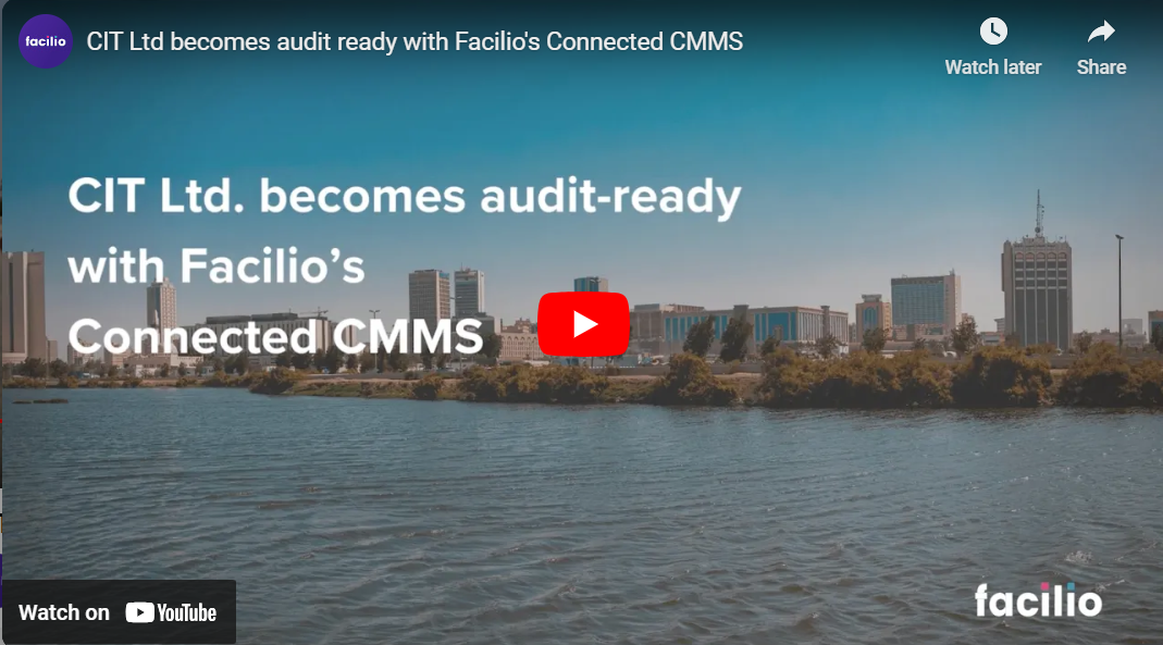 Youtube Video on How CIT Ltd becomes audit ready with Facilio's Connected CMMS