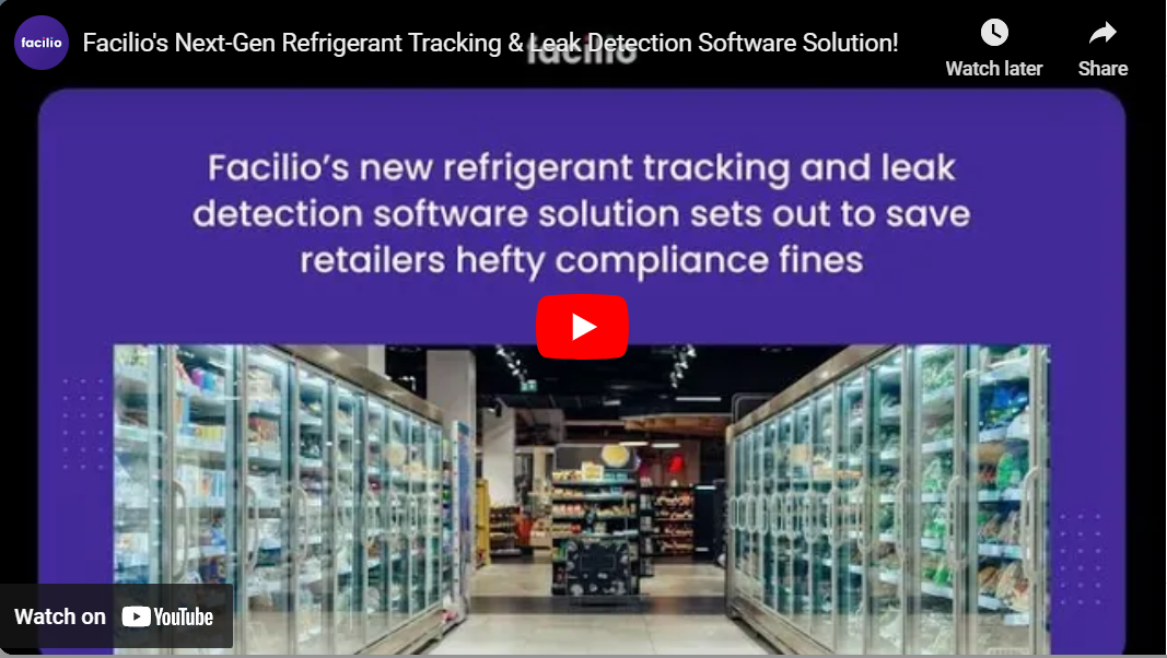 Youtube Video on Facilio's Next-Gen Refrigerant Tracking & Leak Detection Software Solution