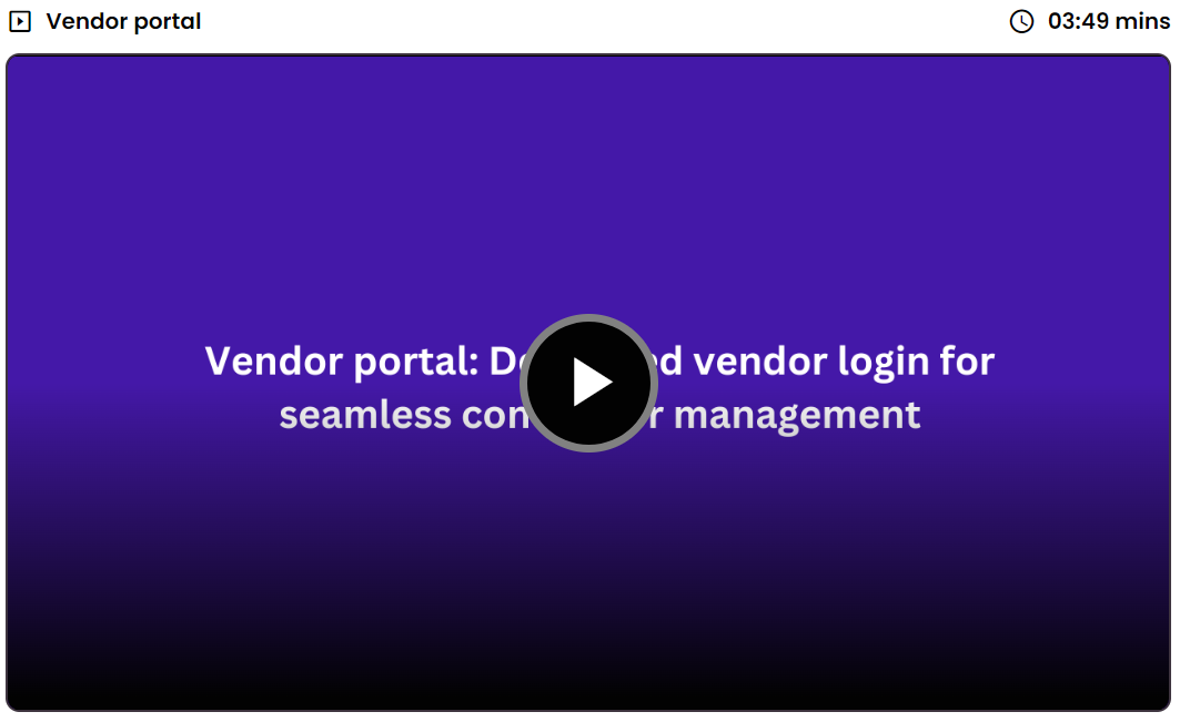 Vendor Management