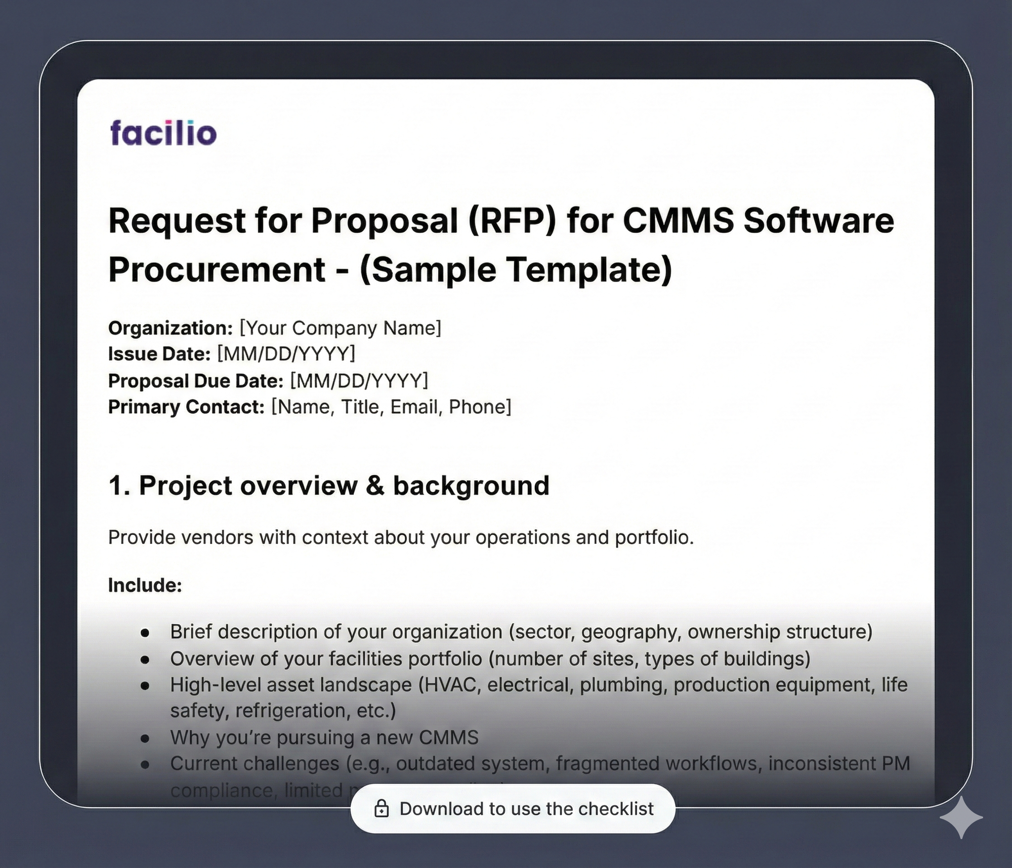 Step-by-step process to create a CMMS RFP: With templates and Best Practices