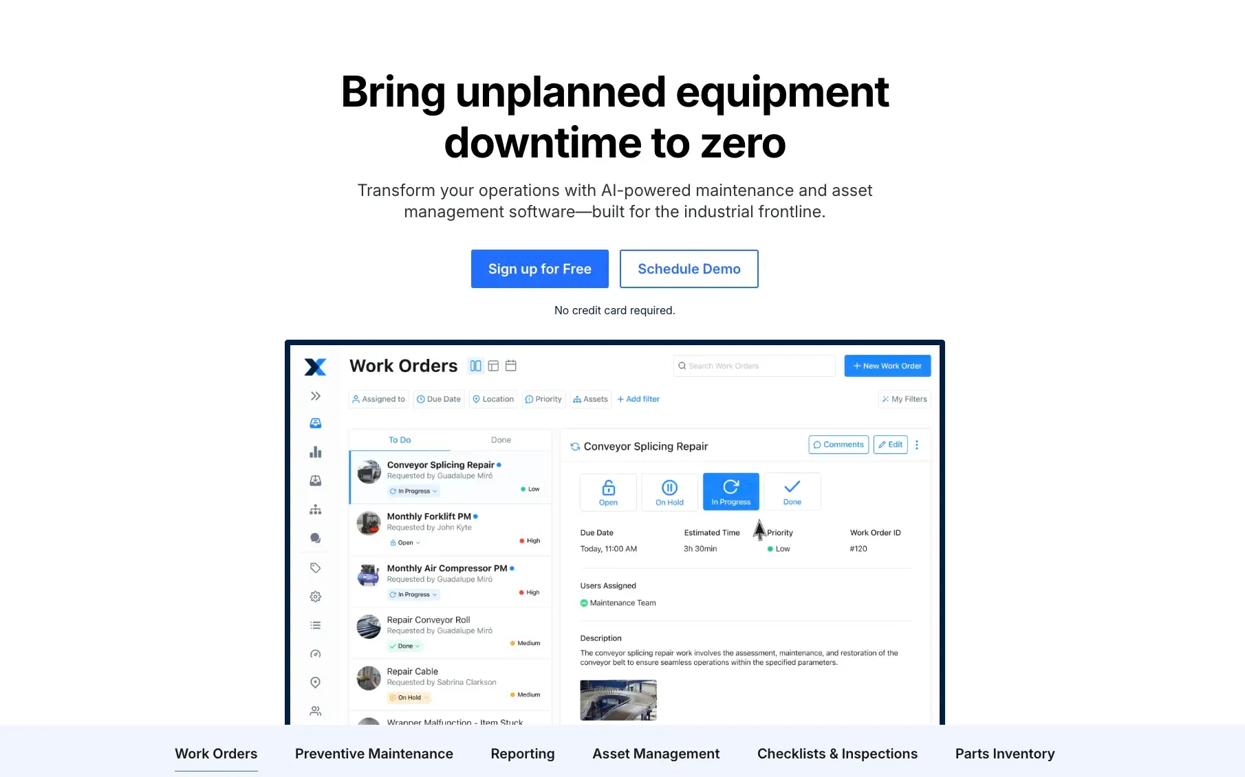 MaintainX work order management on desktop and mobile