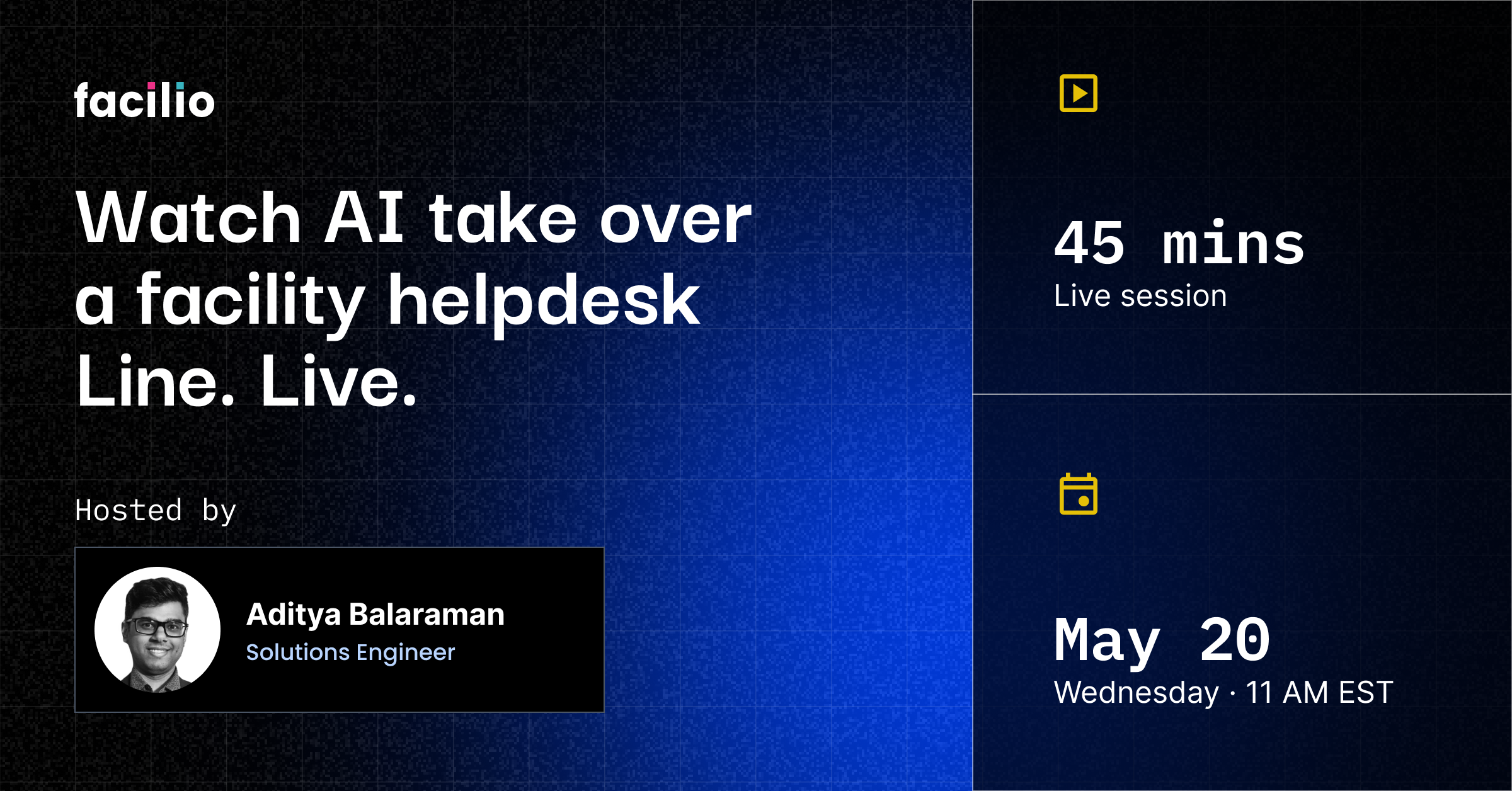 Watch AI take over a facility helpdesk line. Live. — May 20