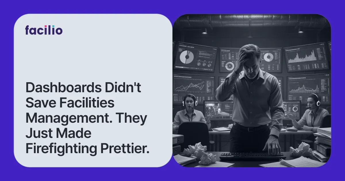 Facility manager overwhelmed by multiple dashboards while managing operations