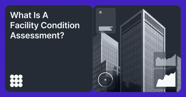 Title card with building image and graphs, introducing Facility Condition Assessment.