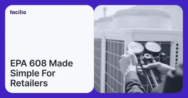 Retail technician checking HVAC gauges for EPA 608 refrigerant compliance