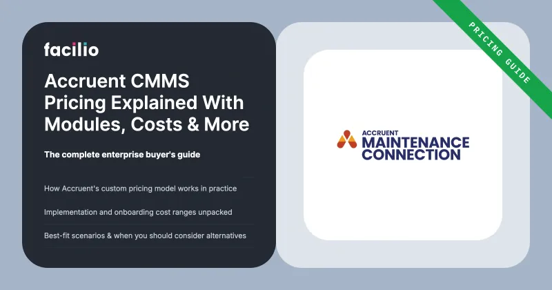 Accruent CMMS  Pricing Guide 2026: How Much Maintenance Connection Actually Costs