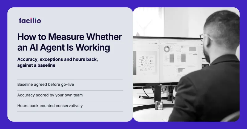 How to Measure Whether an AI Agent Is Working: Accuracy, Exceptions, Hours Back