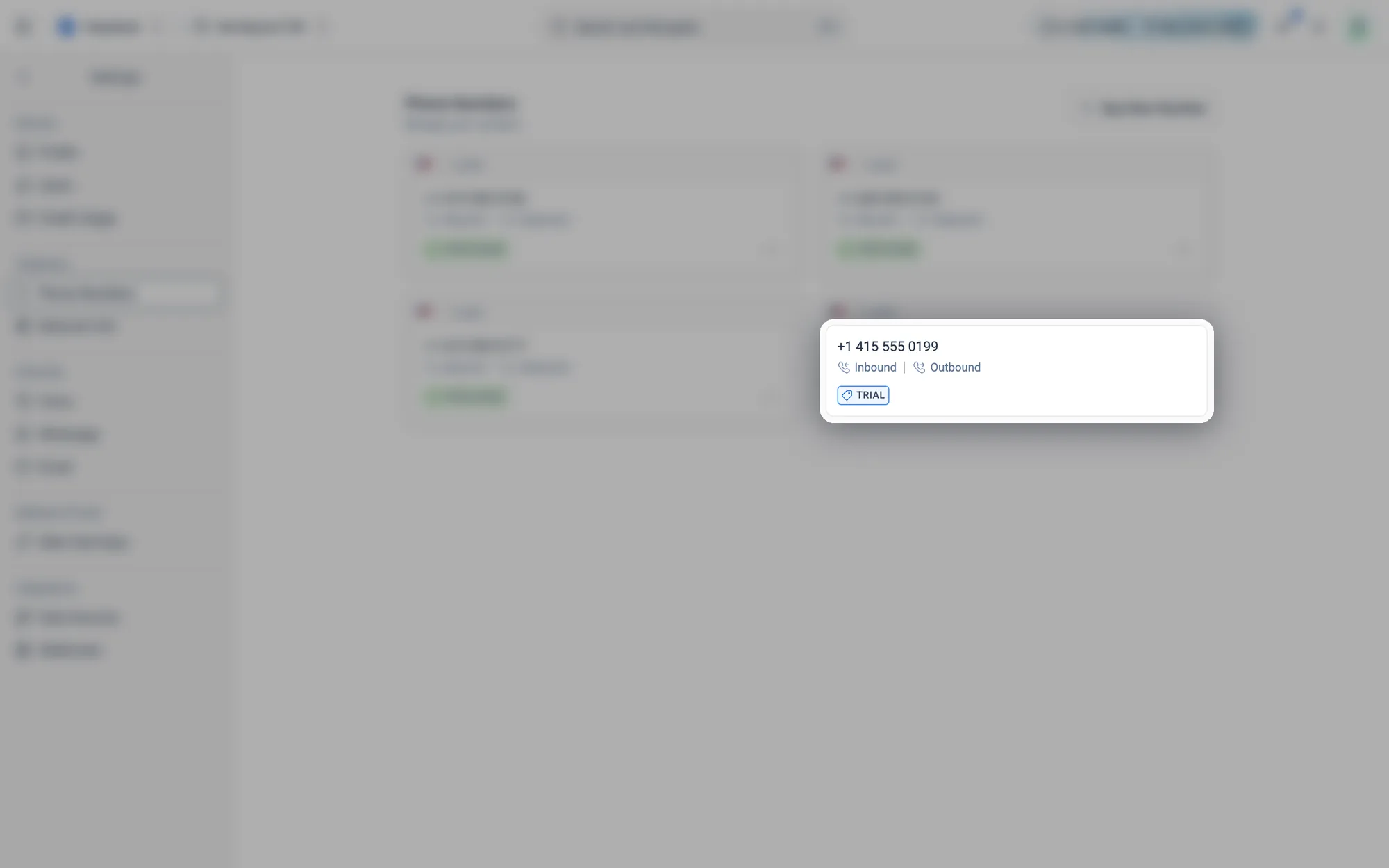 The Trial number that came with your helpdesk. It can't be released.