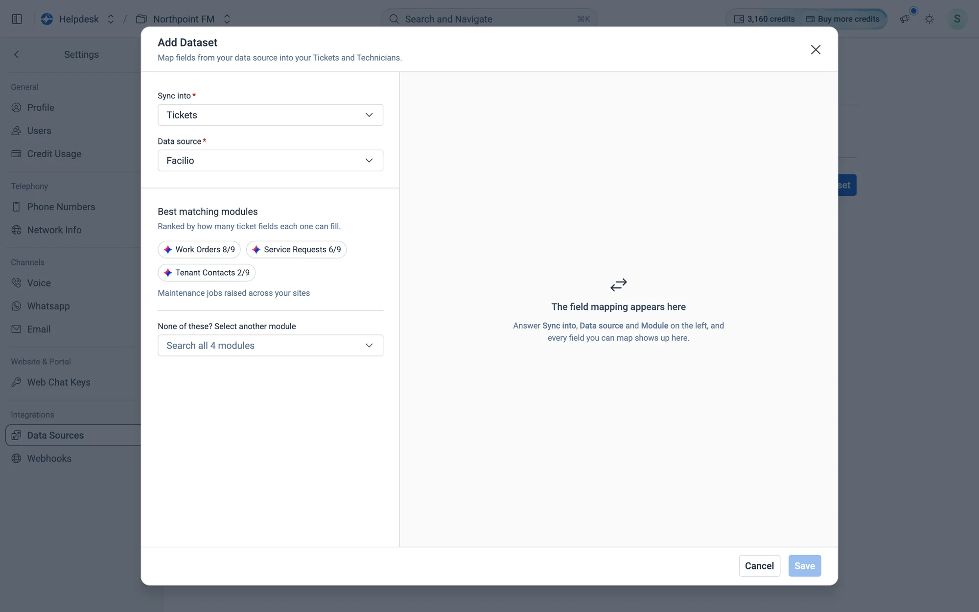 Atom suggests Work Orders as the best match for tickets.