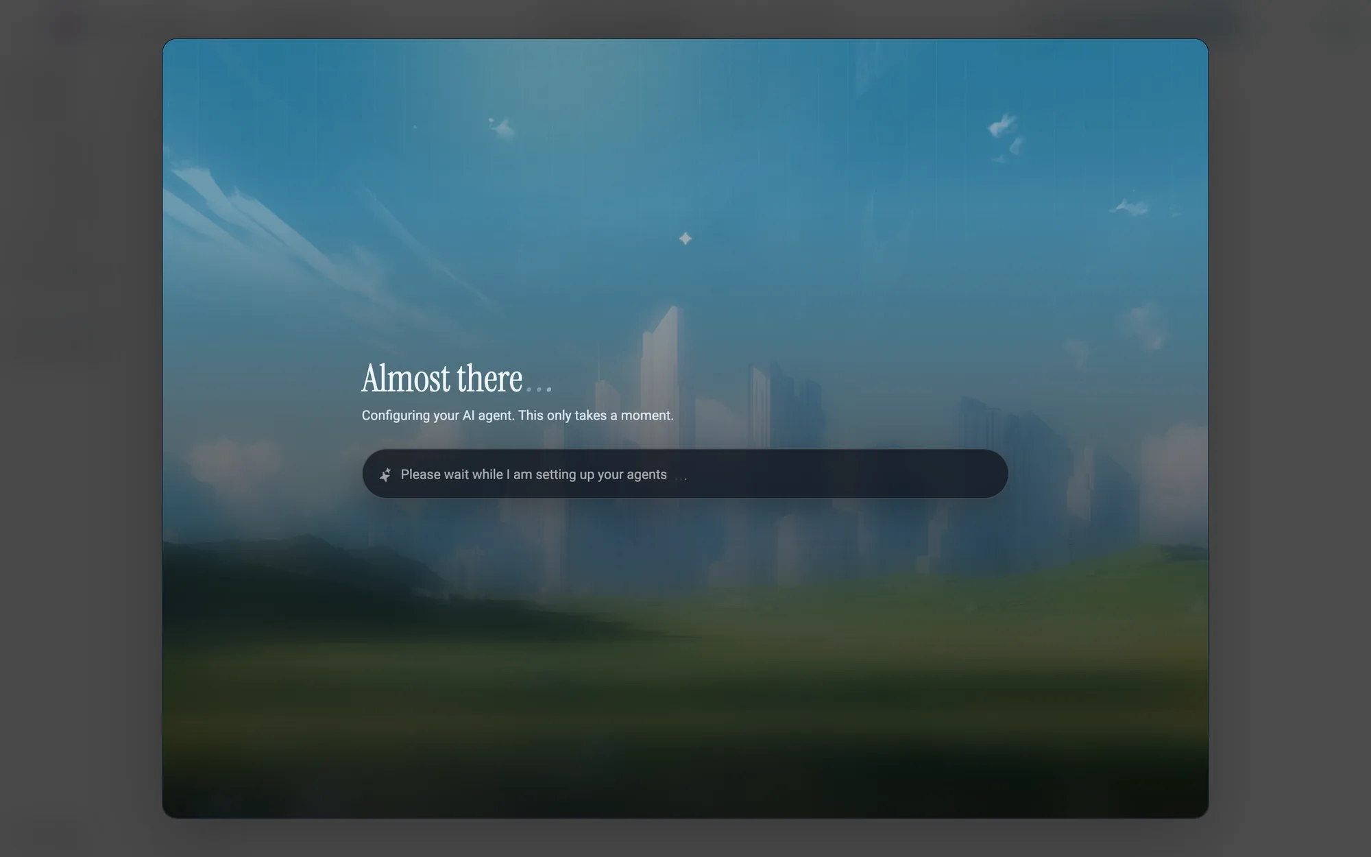 Almost there… Atom is configuring your agent and drafting your rules.