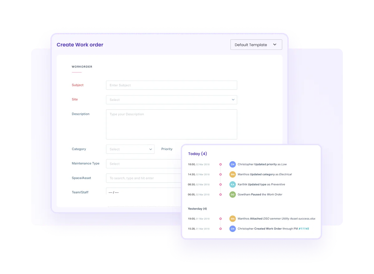 Enable tenants or technincians to raise requests for work orders with ease. Ship them off with priority details, issue descriptions, category and multimedia files