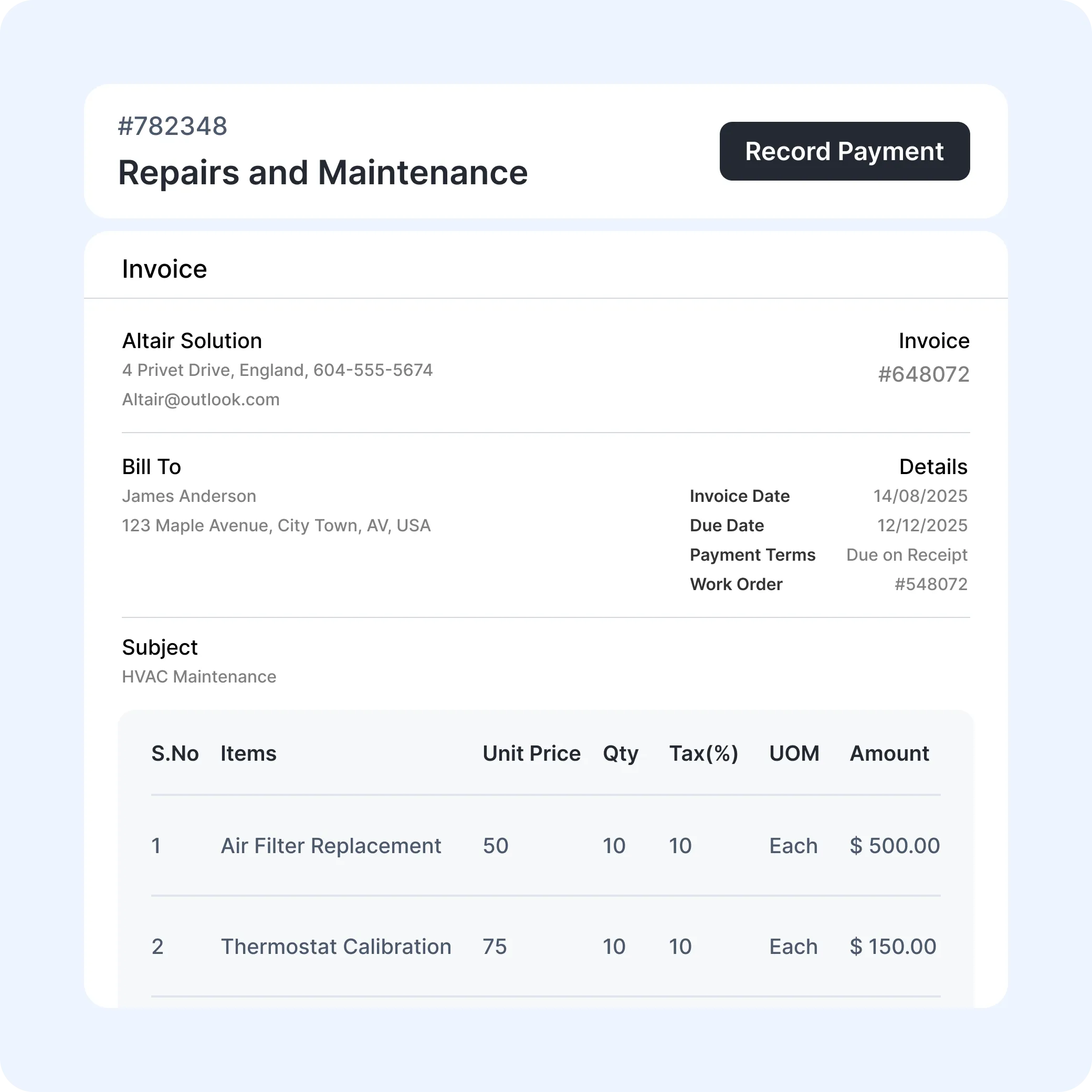 Purchase-request-list-showing-item-name-request-date-and-total-cost