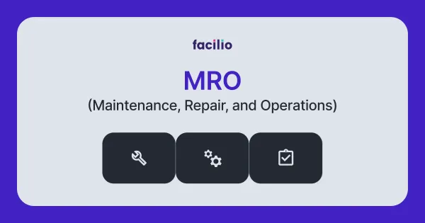 Illustration showing MRO meaning: Maintenance, Repair, Operations