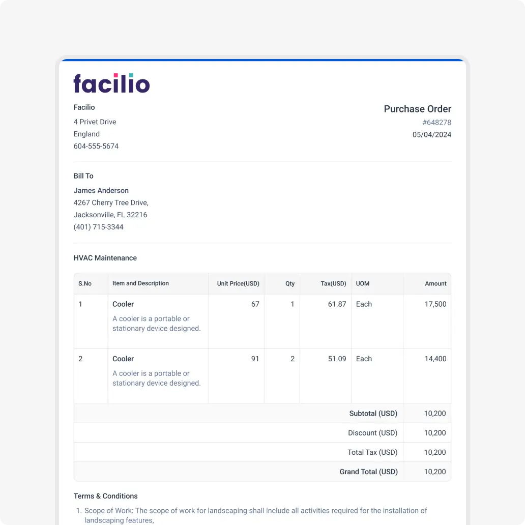 Mobile screens displaying maintenance work order and inventory request details for spare parts tracking.